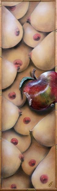 erotic-art-frauenbilder-akt-fine-art-gemaelde-malerin-christine-dumbsky-busen-brueste-aepfel-eve-breasts-and-apple